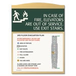 Standard Elevator Evacuation Plans - CA Compliant