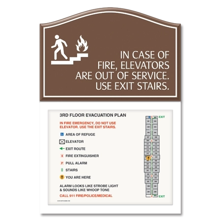 Standard Elevator Evacuation Plans - CA Compliant