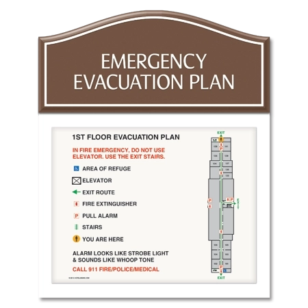 Standard Entrance Evacuation Plans - CA Compliant