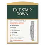 Standard Stairway Evacuation Plans - CA Compliant