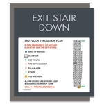 Standard Stairway Evacuation Plans - CA Compliant