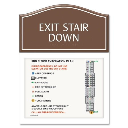 Standard Stairway Evacuation Plans - CA Compliant