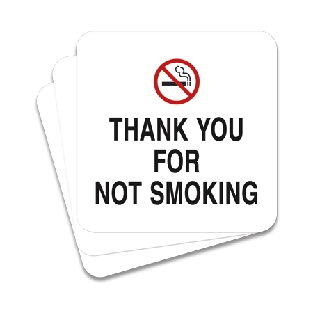 Thank You for Not Smoking with Symbol - 3 Pack