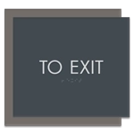 "To Exit" Egress Sign - CA Compliant