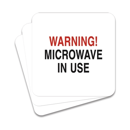 Warning Microwave in Use - 3 Pack