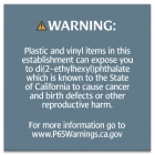 Warning Sign: Plastic and Vinyl -  Celtec Material