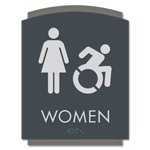 Women Sign w/Female & Dynamic ISA Symbols