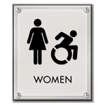 Women Sign w/Female & Dynamic ISA Symbols