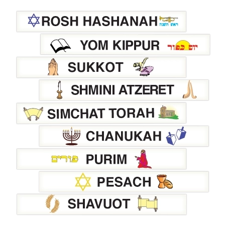 10 Inserts - Jewish Holidays - Reality Board