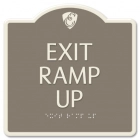 "Exit Ramp Up" Egress Sign - CA Compliant