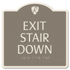 "Exit Stair Down" Egress Sign - CA Compliant