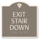 "Exit Stair Down" Egress Sign - CA Compliant