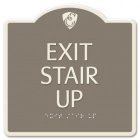 "Exit Stair Up" Egress Sign - CA Compliant