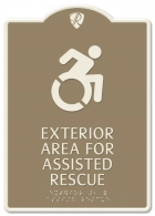 Exterior Area for Assisted Rescue Sign - Dynamic ISA Symbol