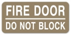 Fire Door - Do Not Block Label - 4 Pack