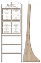 Free Standing Message Display w/4 Insert Holders