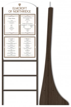 Freestanding Message Display w/4 Insert Holders