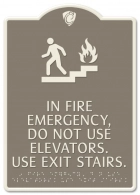 In Fire Emergency, Do Not Use Elevator...