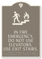 In Fire Emergency, Do Not Use Elevator...
