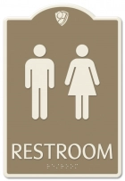 Restroom Sign w/Male & Female Symbols