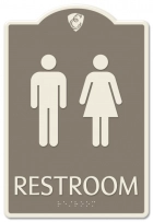Restroom Sign w/Male & Female Symbols