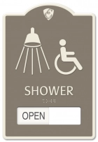 Shower Sliding Panel Sign