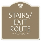 "Stairs/Exit Route" Egress Sign - CA Compliant