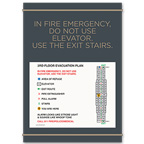 NYC Elevator Emergency with Map Signs