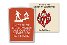 in case of fire signs
