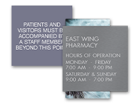 8-line (or more) information sign