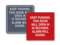 delayed egress signage