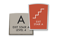 stairway floor number signs