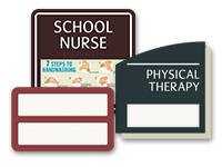 room signs with inserts