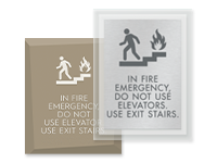 in fire emergency signs