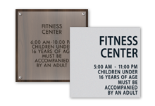 Fitness Center Signs