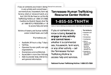human trafficking signage