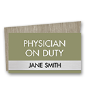 Nameplate/Staff on Duty