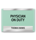 Nameplates/Staff On Duty