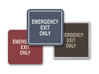 emergency exit only signs