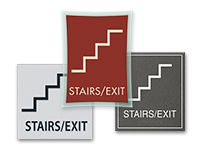 exit stairs signs