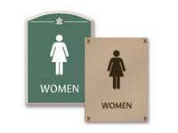 womens restroom signs