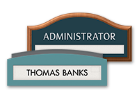 changeable insert name plate