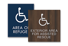 area of refuge signs