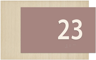 Braille Room Number Sign