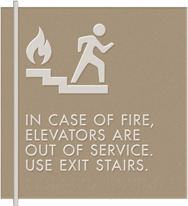 Braille Elevator Sign