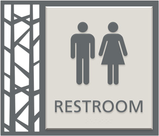 Braille Restroom Sign